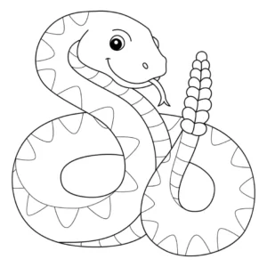 Free Snake Picture To Color In
