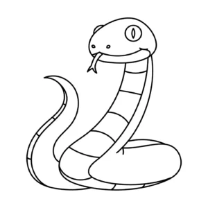 Free Snake Picture To Color In