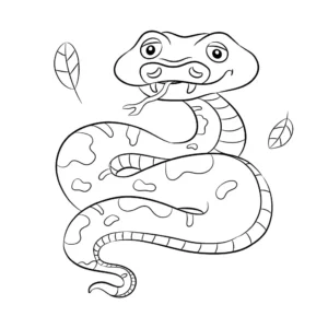 Free Snake Picture To Color In