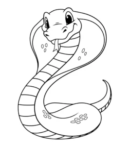 Free Snake Picture To Color In