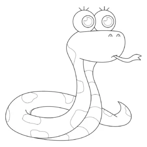 Free Snake Picture To Color In