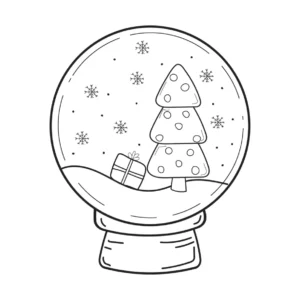 Free Snow Globe Picture To Color In
