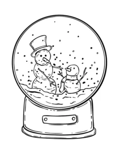 Free Snow Globe Picture To Color In