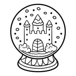 Free Snow Globe Picture To Color In
