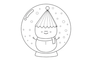 Free Snow Globe Picture To Color In