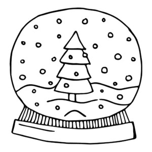 Free Snow Globe Picture To Color In