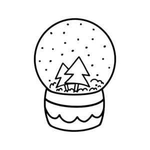 Free Snow Globe Picture To Color In