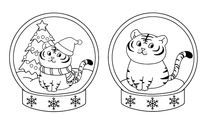 Free Snow Globe Picture To Color In