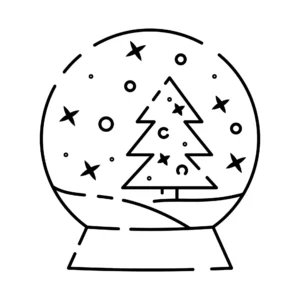 Free Snow Globe Picture To Color In