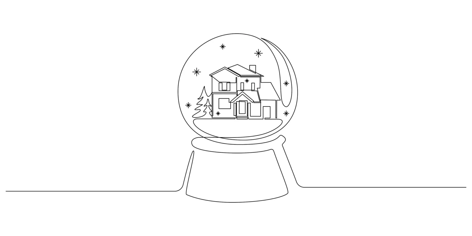 Free Snow Globe Picture To Color In