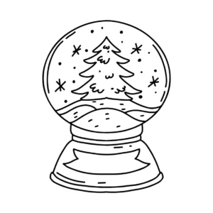 Free Snow Globe Picture To Color In