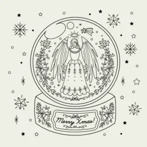 Free Snow Globe Picture To Color In
