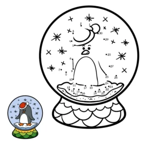 Free Snow Globe Picture To Color In