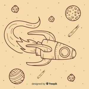 Free Space And Planets Picture To Color In