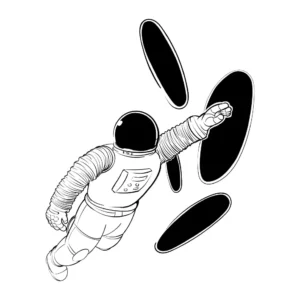Free Space And Planets Picture To Color In