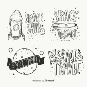 Free Space And Planets Picture To Color In
