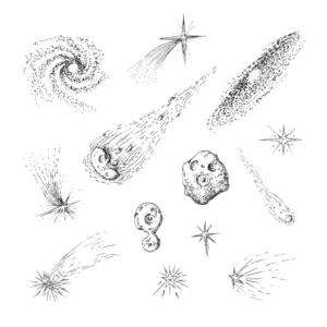 Free Space And Planets Picture To Color In