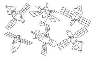 Free Space And Planets Picture To Color In