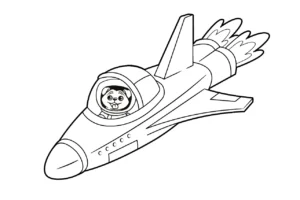 Free Space And Planets Picture To Color In