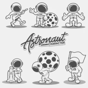 Free Space And Planets Picture To Color In