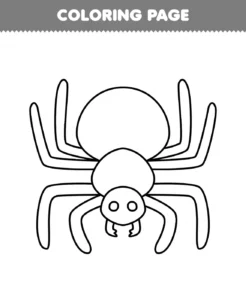 Free Spider Picture To Color In