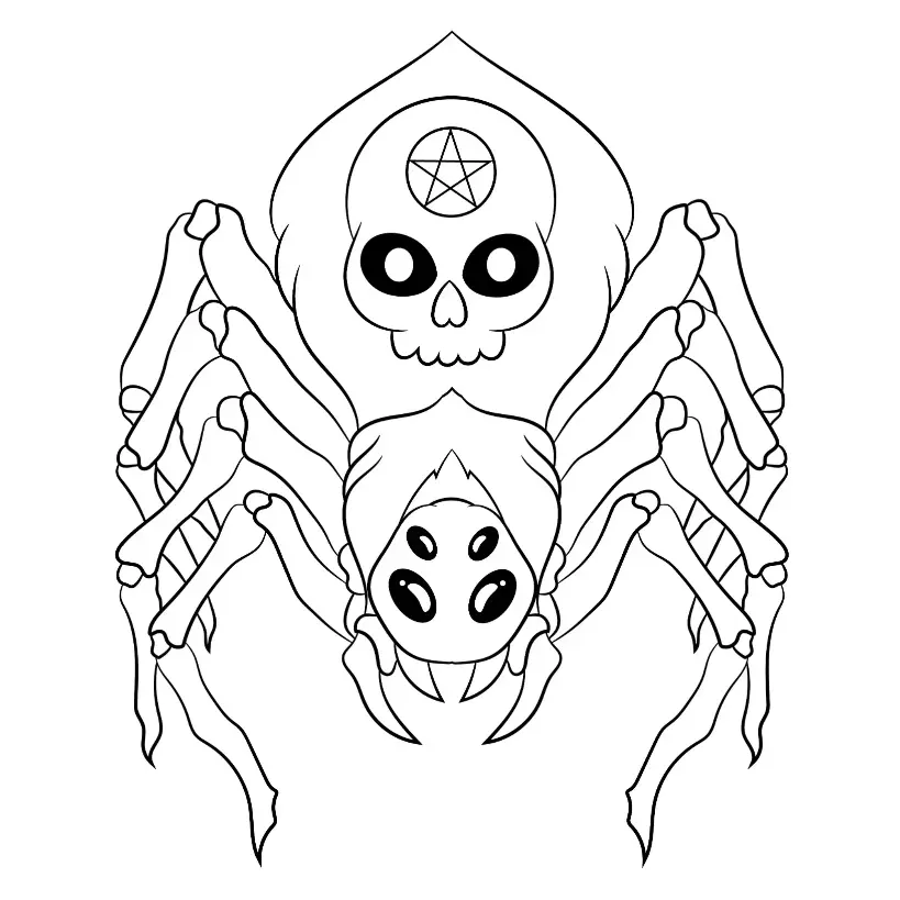 Free Spider Picture To Color In