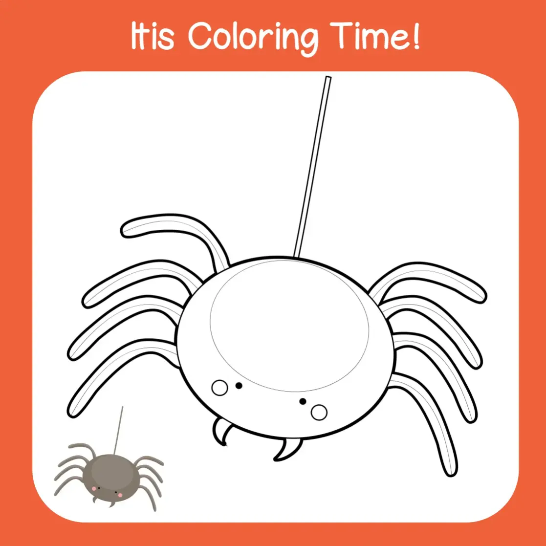 Free Spider Picture To Color In