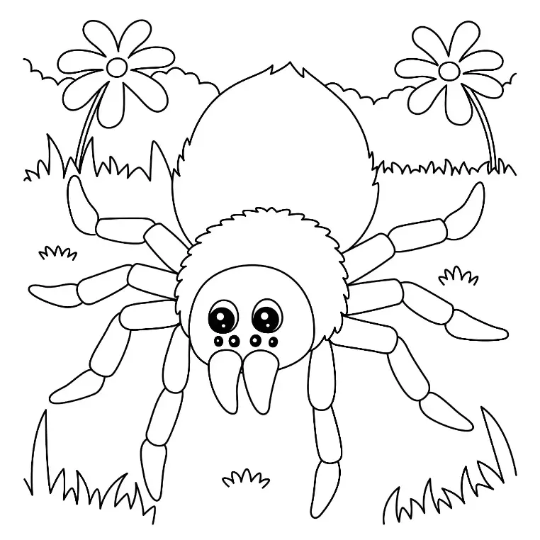 Free Spider Picture To Color In