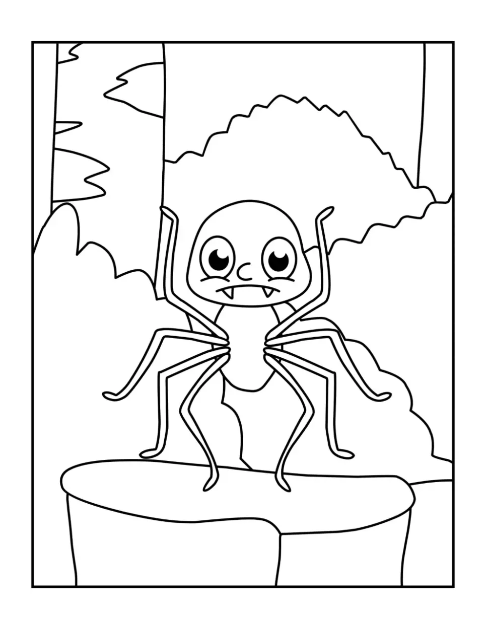 Free Spider Picture To Color In