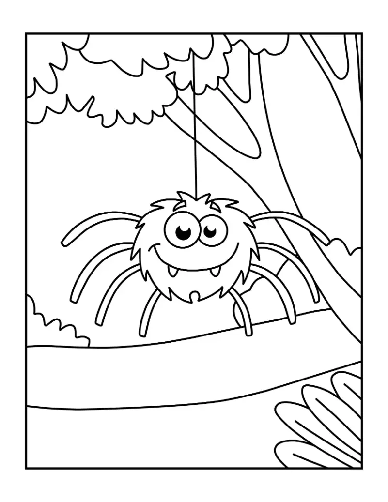 Free Spider Picture To Color In