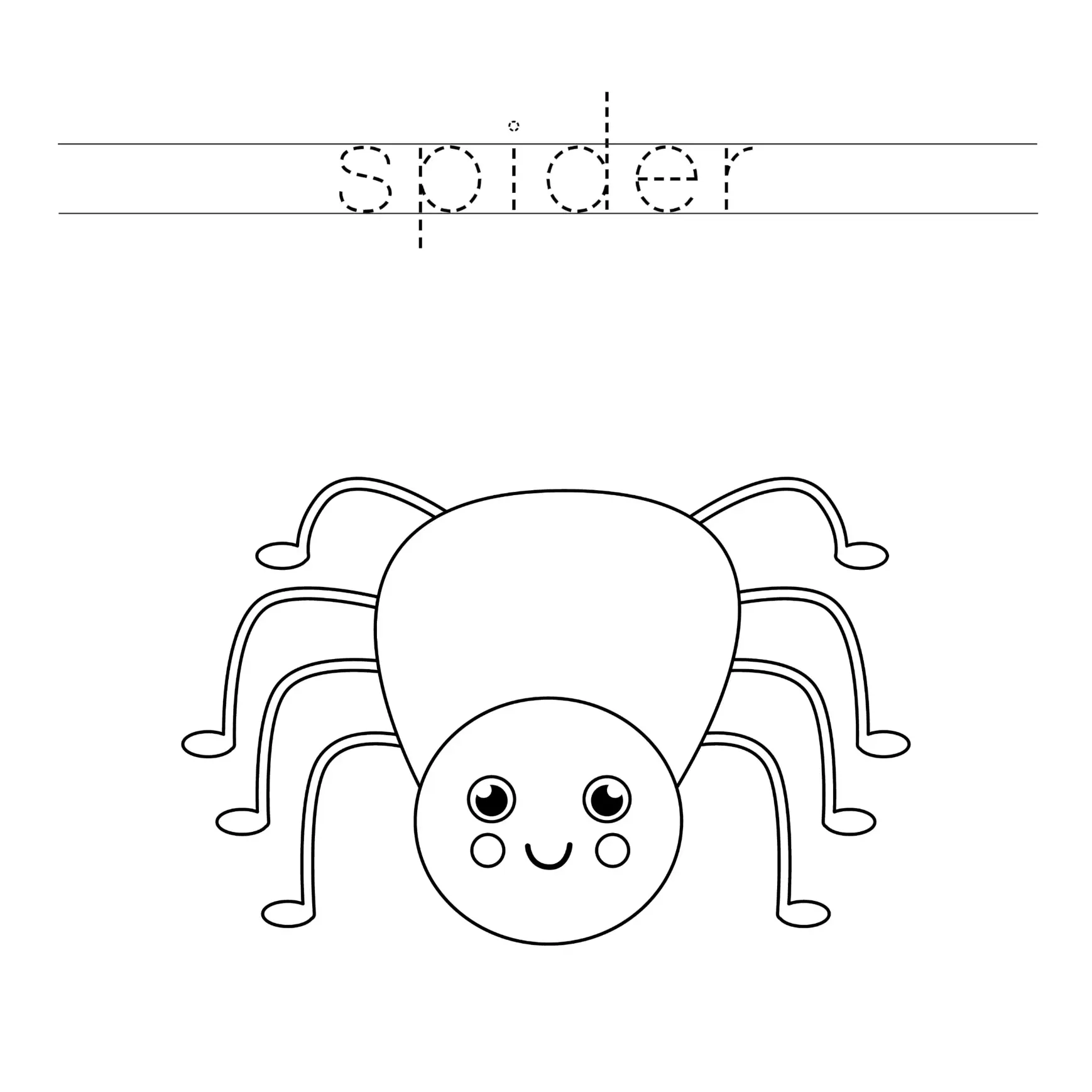 Free Spider Picture To Color In
