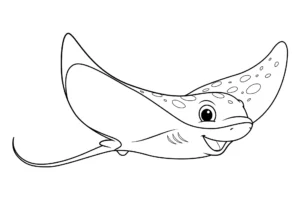 Free Stingray Picture To Color In