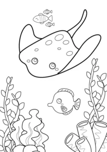 Free Stingray Picture To Color In