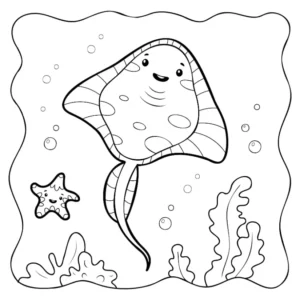 Free Stingray Picture To Color In