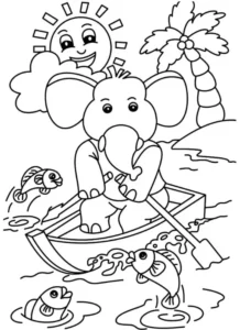 Free Summer Picture To Color In
