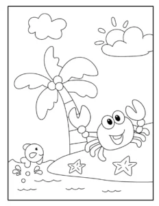 Free Summer Picture To Color In