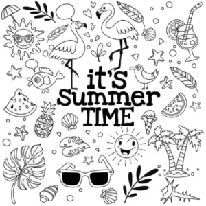 Free Summer Picture To Color In
