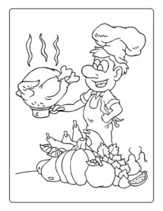 Free Thanksgiving Picture To Color In