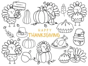 Free Thanksgiving Picture To Color In