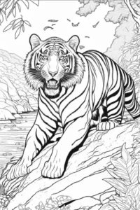 Free Tiger Picture To Color In