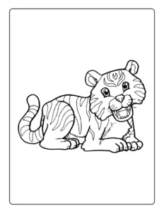 Free Tiger Picture To Color In