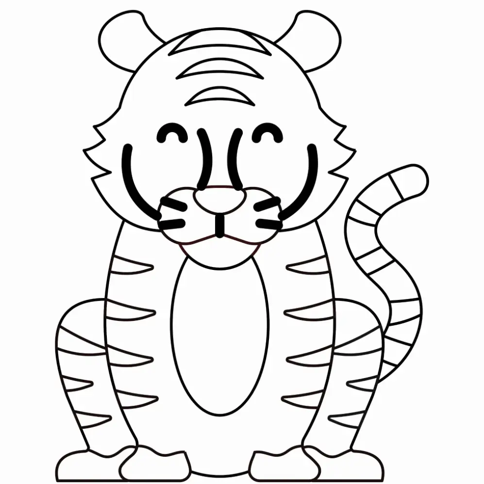 Free Tiger Picture To Color In