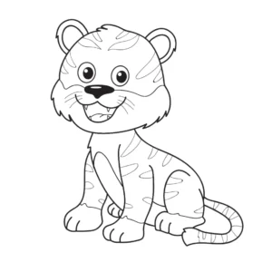 Free Tiger Picture To Color In