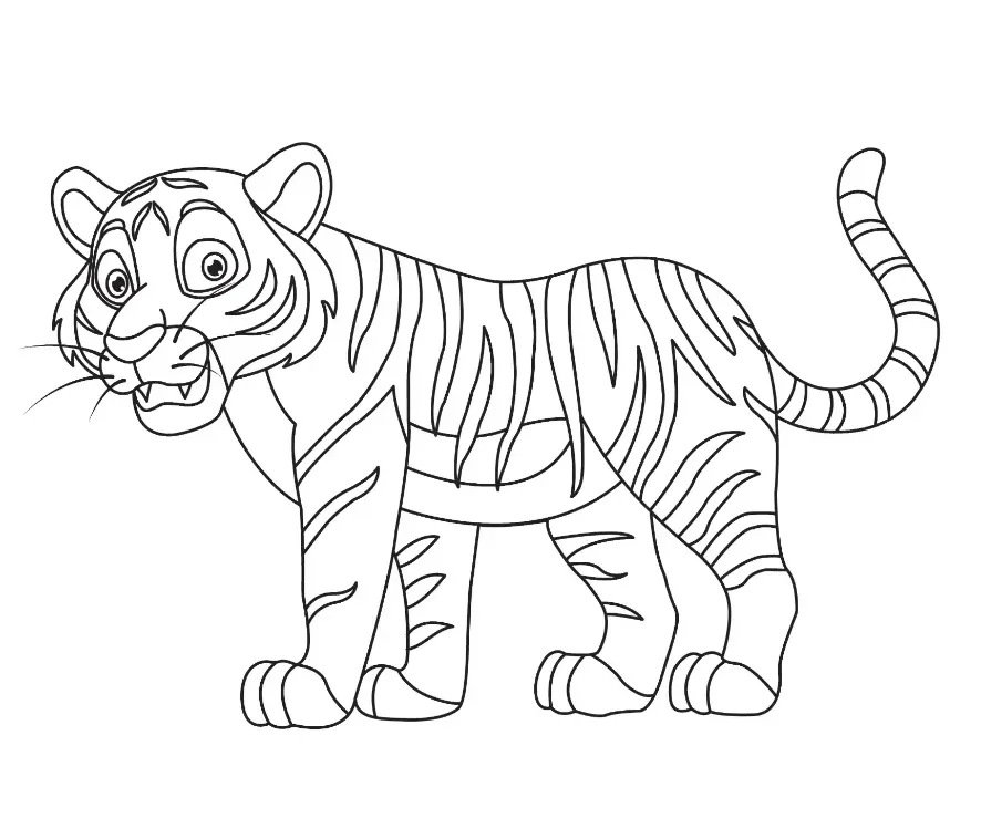 Free Tiger Picture To Color In