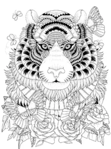 Free Tiger Picture To Color In