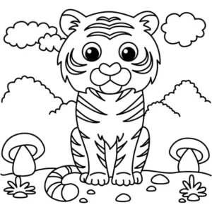 Free Tiger Picture To Color In