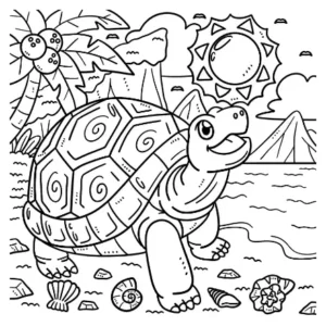 Free Turtle Picture To Color In