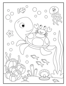 Free Turtle Picture To Color In