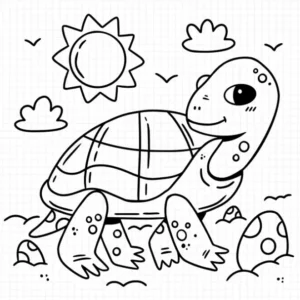 Free Turtle Picture To Color In