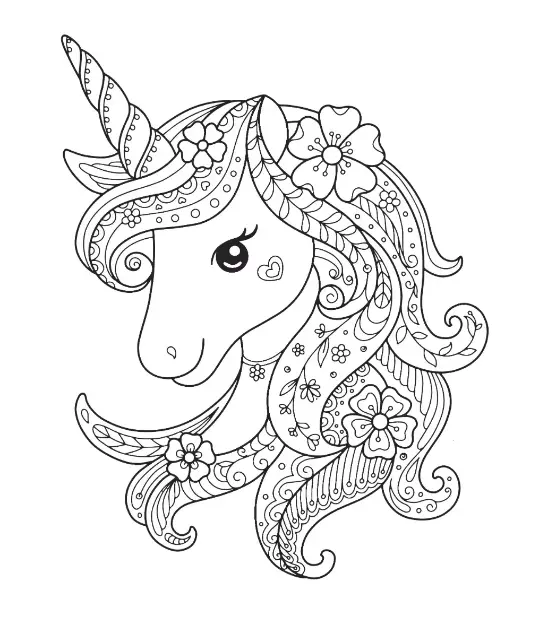 Free Unicorn Picture To Color In